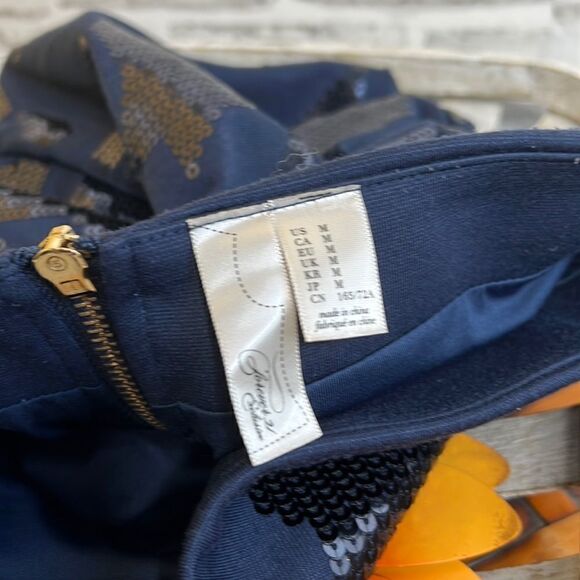 Forever 21 Exclusive Blue Sequins Mini Skirt Sexy Size Medium Cocktail Skirt - Picture 5 of 7